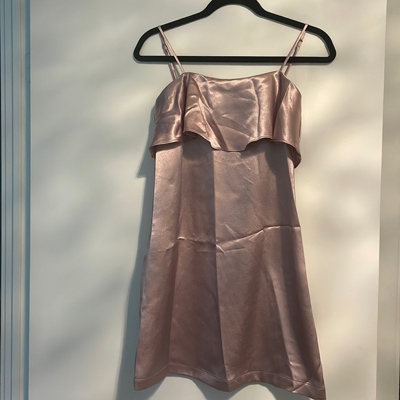 Urban Outfitters Kimchi Blue Satin Pink Dress - Picture 1 of 3